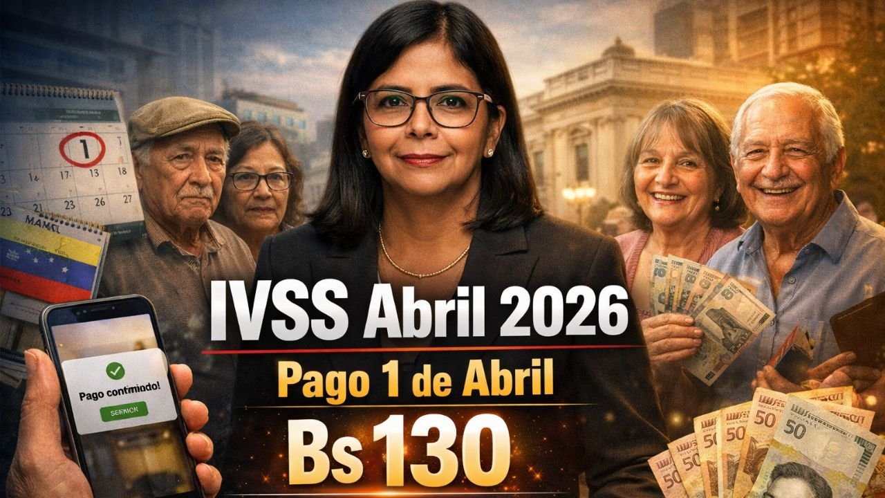 IVSS Abril 2026: Pago confirmado para el 1 de abril con monto de Bs 130