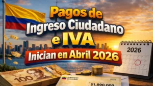 Pagos de Ingreso Ciudadano e IVA Inician en Abril 2026