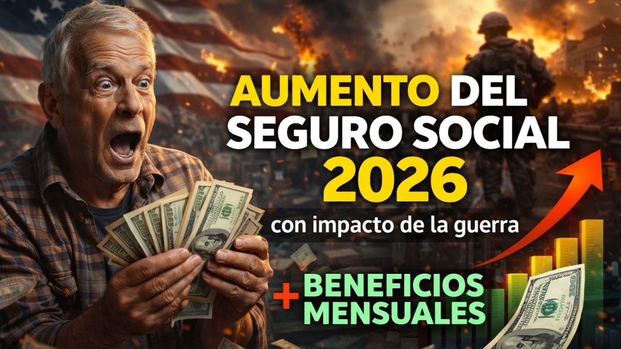 Aumento del Seguro Social 2026 con impacto de la guerra que eleva los beneficios mensuales