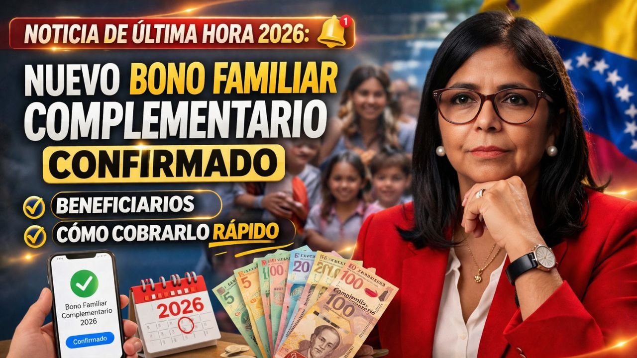 Noticia de última hora 2026: nuevo Bono Familiar Complementario confirmado, beneficiarios y cómo cobrarlo rápido