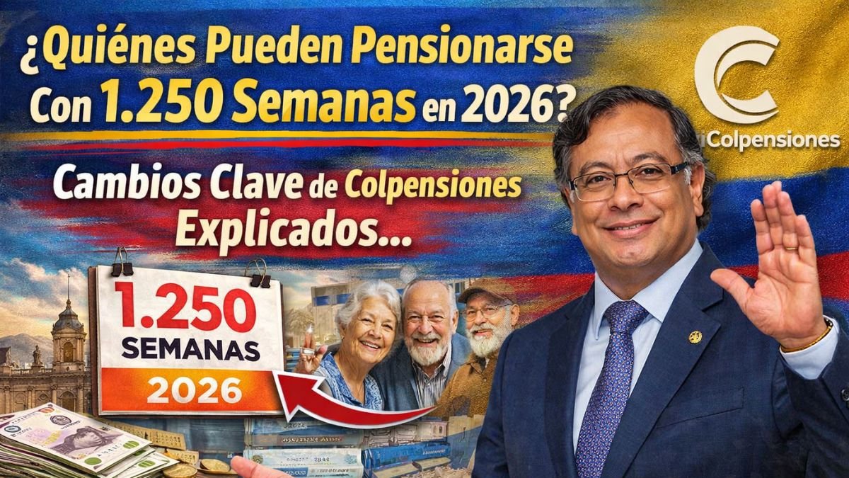 ¿Quiénes Pueden Pensionarse Con 1.250 Semanas en 2026? Cambios Clave de Colpensiones Explicados